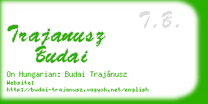 trajanusz budai business card